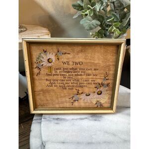 1938 Vintage Buzza Motto Print We Too - beautiful vintage Buzza Cottagecore
